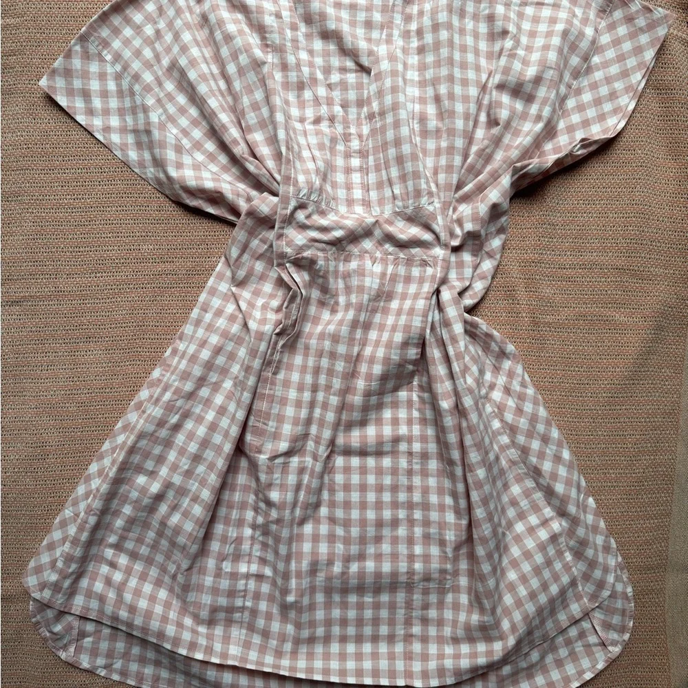 Organic Cotton Pink Gingham Caftan Dress by Pehr - Picture 11 of 11